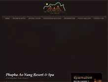 Tablet Screenshot of phuphaaonangresort.com